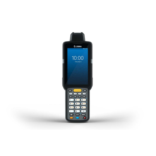 Zebra MC3300x rugged keypad mobile computer, rotating turret head, 29-key numeric keypad (MC330L-RL2EG4RW) – front view