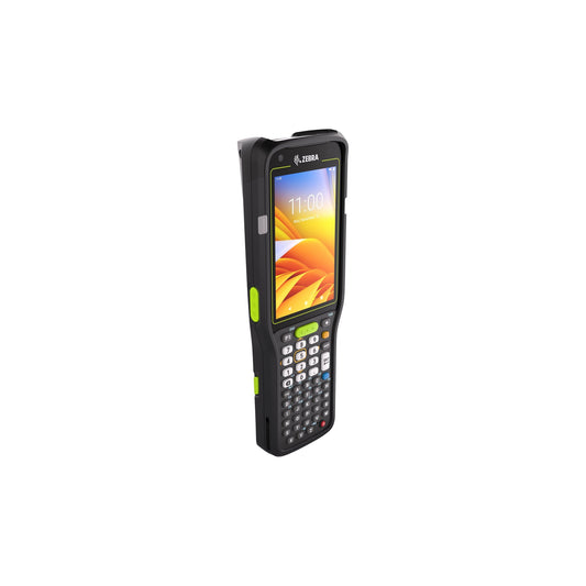 Zebra MC3400 rugged keypad mobile computer, straight shooter, 47-key alphanumeric keypad (MC3401-0S1R64SS-A6) – angled front view