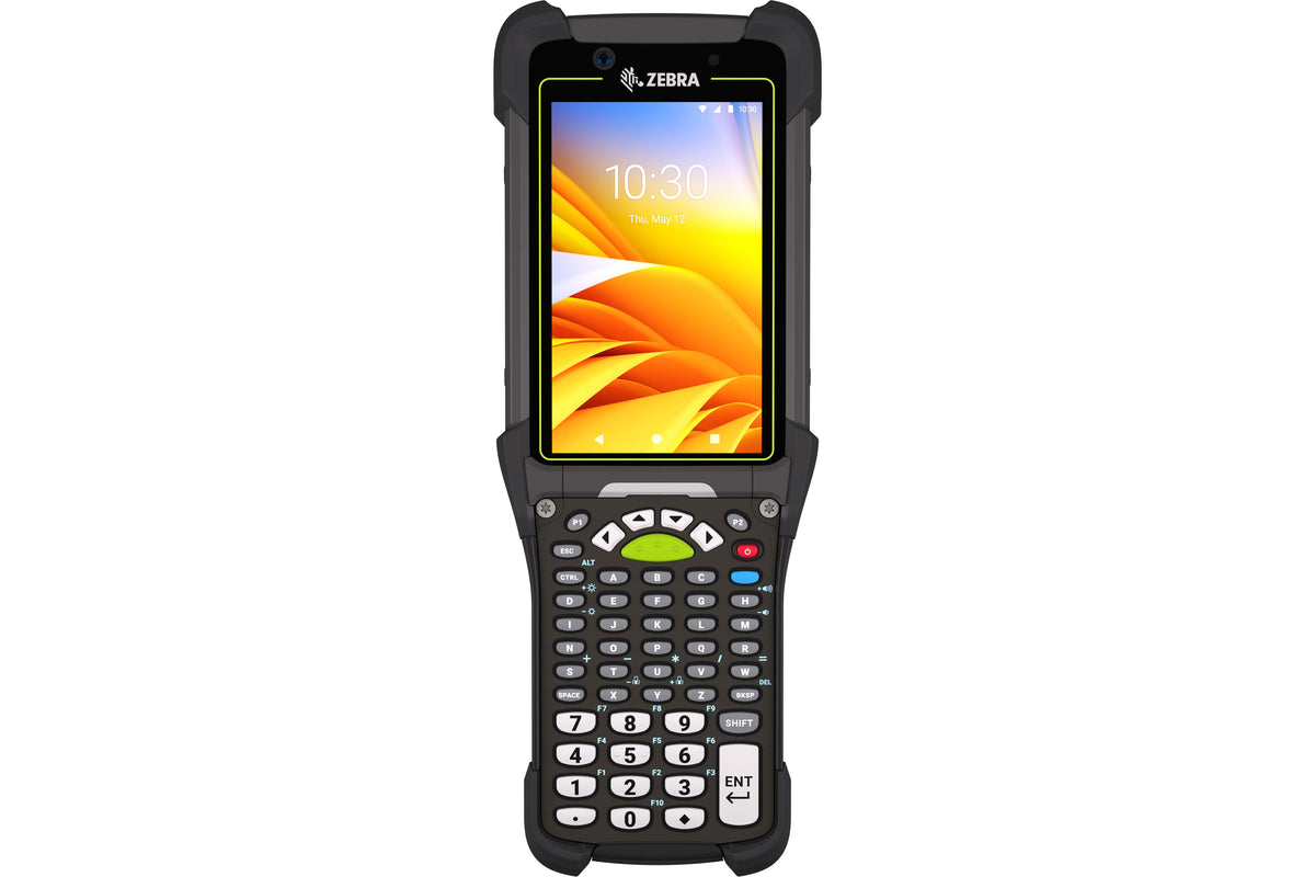 Zebra MC9450 rugged 5G keypad mobile computer, pistol grip, 53-key standard alphanumeric keypad (MC945B-3G1P6DSB-A6) – front view