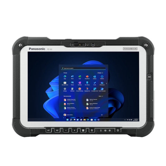 Panasonic TOUGHBOOK G2 mk3 rugged 10.1-inch Windows 11 tablet (4G LTE + GPS, EU plug), front view with sunlight-readable WUXGA touchscreen
