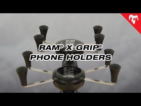 RAM Mounts X-Grip Phone Mount with Handlebar U-Bolt Base, B-Size, Medium Arm (RAM-B-149Z-UN7U) – official RAM Mounts video
