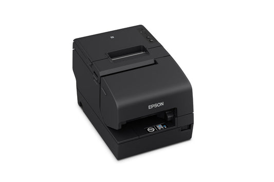Epson TM-H6000VI hybrid multifunction POS receipt printer with MICR, black, Powered USB (C31CL25116B1) – 3/4 view