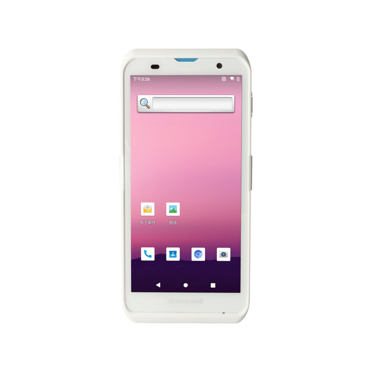 Honeywell ScanPal EDA52-HC healthcare mobile computer, white disinfectant-ready housing, N3601 2D imager (EDA52-1HA734N21RK) – front view