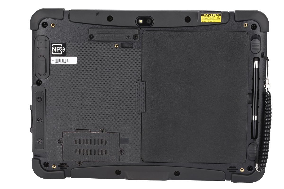 Honeywell RT10A 10.1" rugged Android tablet with N6803 FlexRange imager, Wi-Fi (RT10A-L0N-38C12S0E) – back view