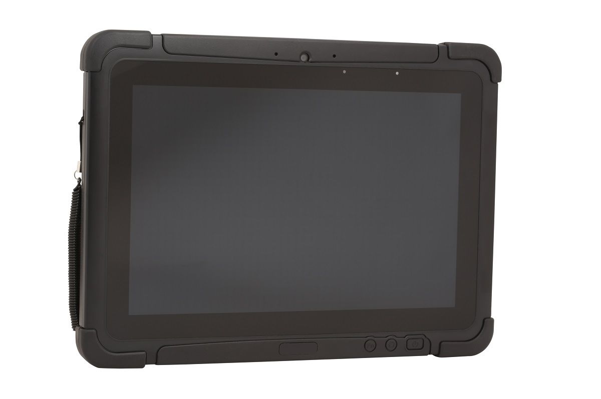 Honeywell RT10A 10.1" rugged Android tablet with N6803 FlexRange imager, 4G LTE (RT10A-L1N-18C12S0E) – front view