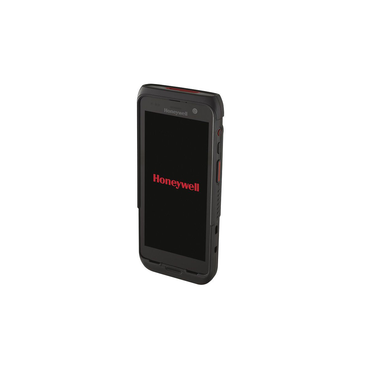 Honeywell CT47 5.5-inch all-touch Android mobile computer, black, standard-range 2D imager, 5G + Wi-Fi, 8 GB / 128 GB (CT47-X1N-57D1E0G) – angled view