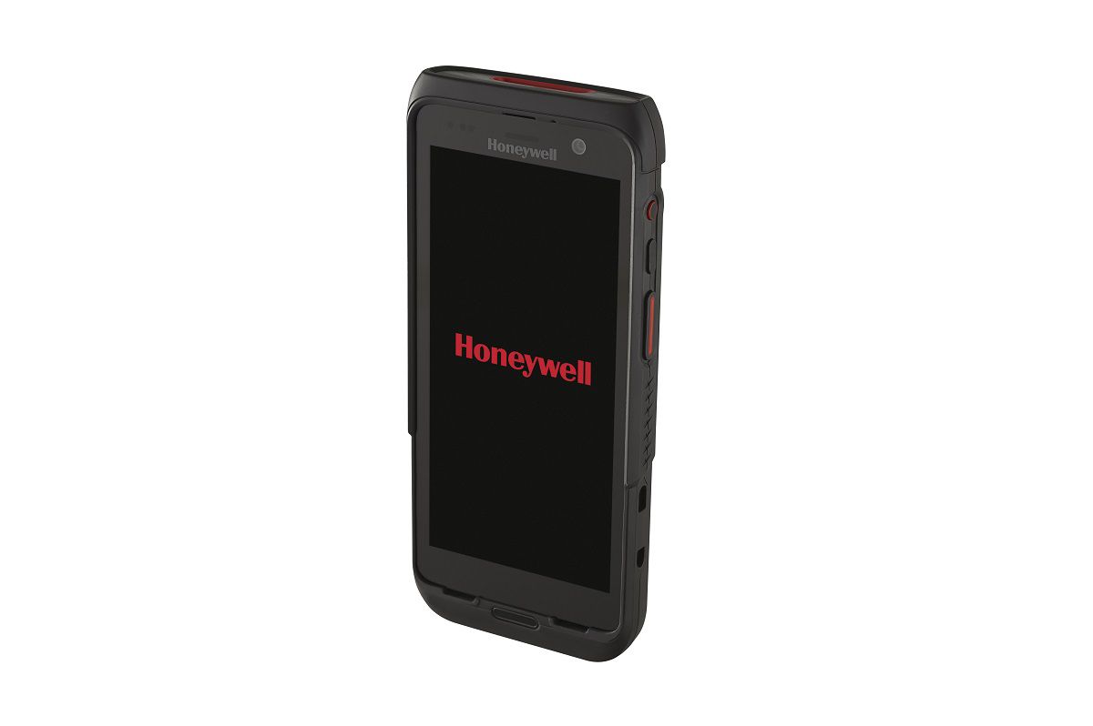 Honeywell CT47 5.5-inch all-touch Android mobile computer, black, FlexRange 2D imager, Wi-Fi only, 6 GB / 128 GB (CT47-X0N-38D100G) – angled view
