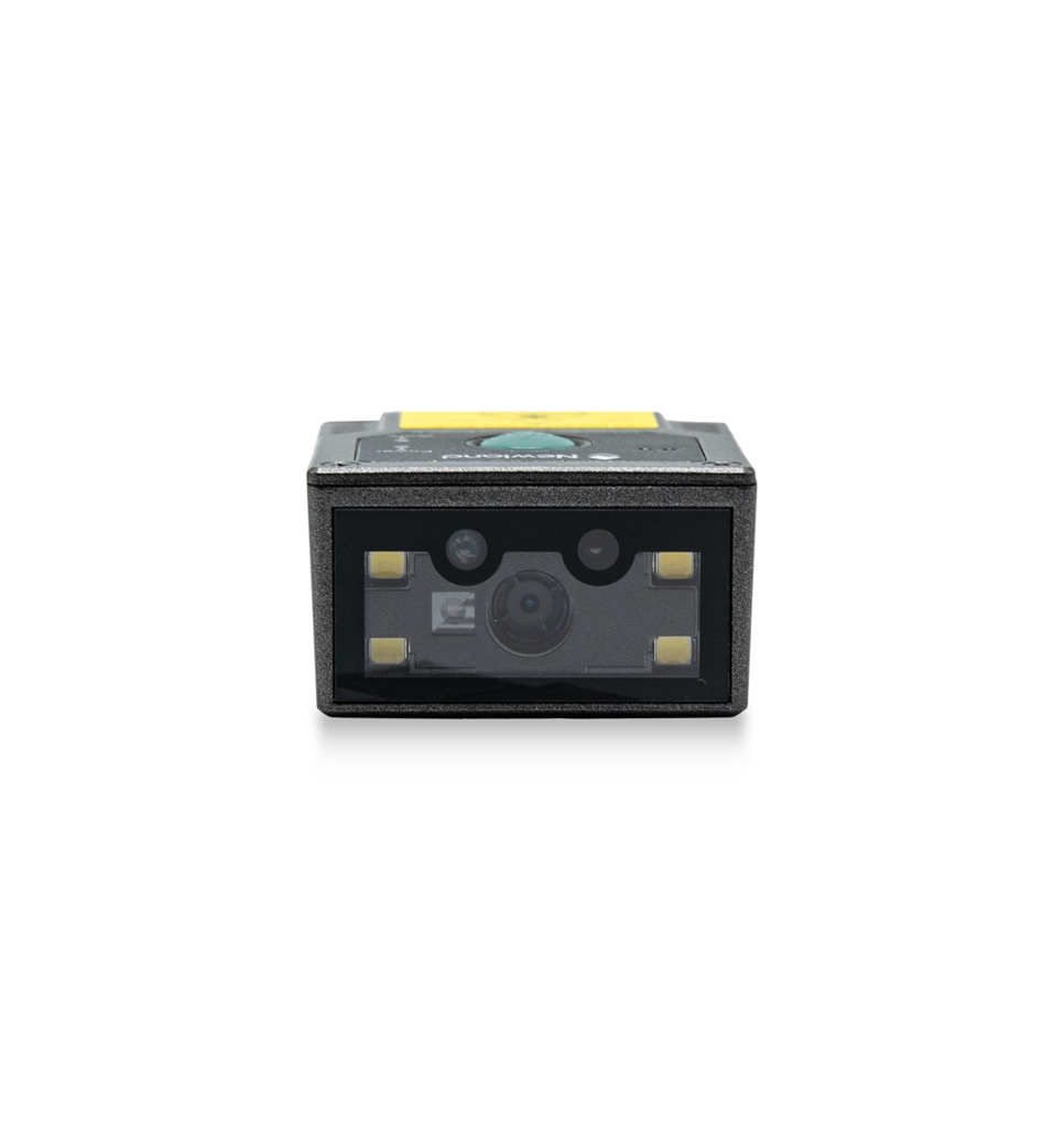 Newland FM430 Barracuda fixed-mount 2D scanner, green LED aimer, USB kit (NLS-FM430-U) – front view of the scan window