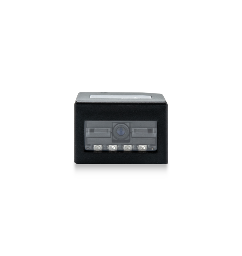 Newland FM100 fixed-mount 1D CCD scanner with 1.8 m direct USB cable (NLS-FM100GD-18) – front view of the scan window
