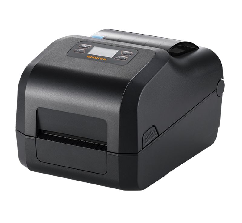BIXOLON XD5-40IIt 4-inch thermal transfer desktop label printer, LCD, black (XD5-40IItOEBK/BEG) – front view