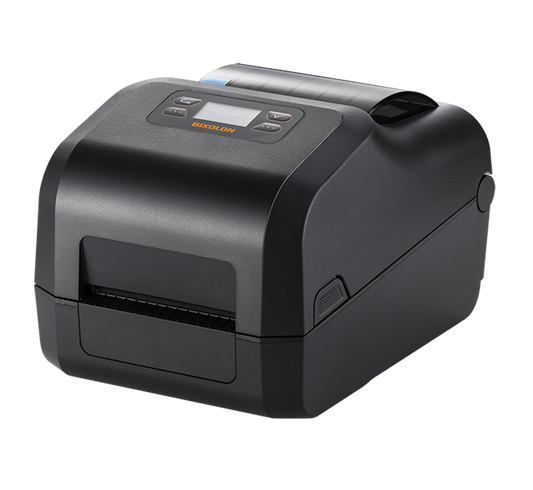 BIXOLON XD5-40IIt 4-inch thermal transfer desktop label printer, LCD, black (XD5-40IItOEBK/BEG) – front view
