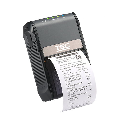 TSC Alpha-2R 2-inch mobile receipt printer, Wi-Fi, black (99-062A003-0302) – 3/4 view