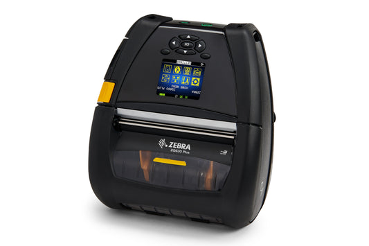 Zebra ZQ630 Plus mobile receipt and label printer, black, Bluetooth (ZQ63-AUFAE14-00) – 3/4 view