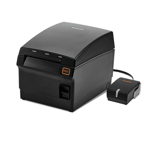 Bixolon SRP-F310II kitchen-proof thermal POS receipt printer, serial, black (SRP-F310IICOSK) – 3/4 view