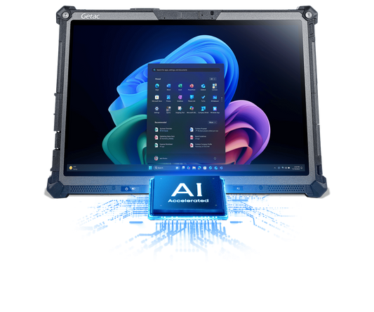 Getac F120 rugged 12-inch AI tablet, Wi-Fi (FW1764WI1DXX) – front view