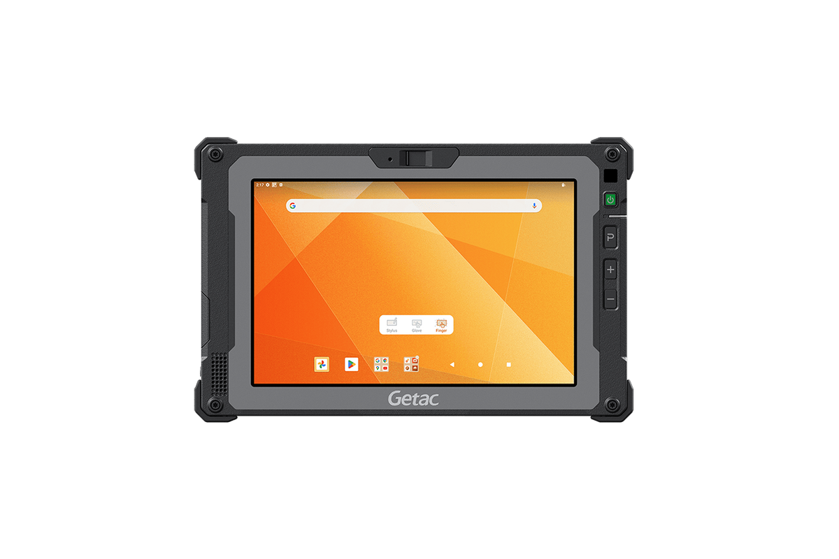 Getac ZX80 8" rugged Android tablet, 2D barcode imager (Z8A7LHGX1EXX) – front view
