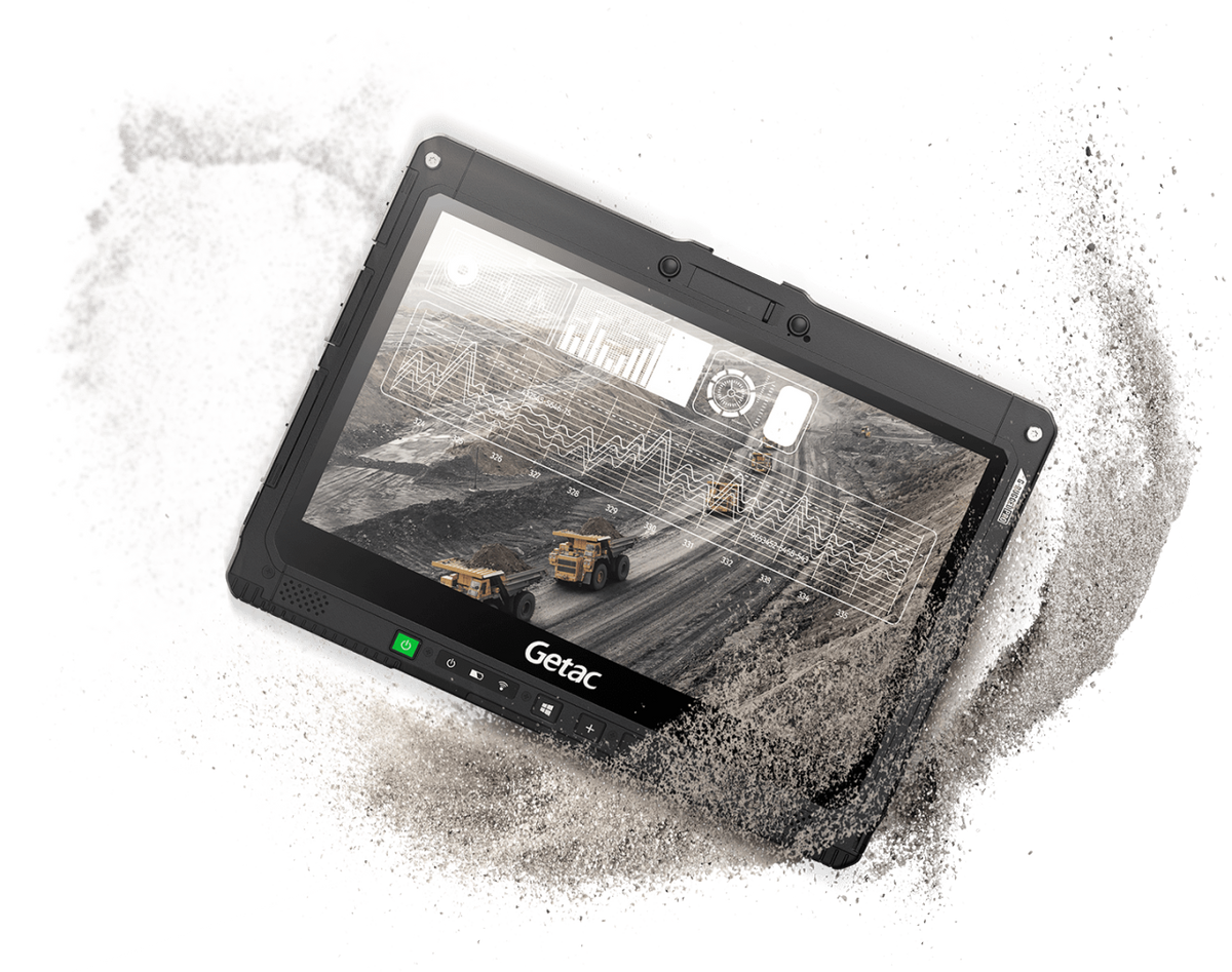 Getac K120 G3 12.5" rugged 2-in-1 tablet (KTB166V8XKEX) – angled front view