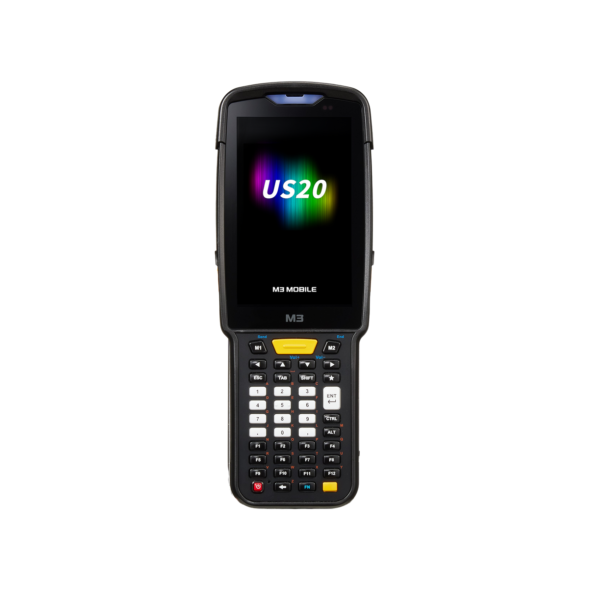 M3 Mobile US20X (4G LTE) rugged Android keypad mobile computer, 42-key function numeric keypad, SE4710 2D imager (S20X4C-QBCWSE-HF) – front view