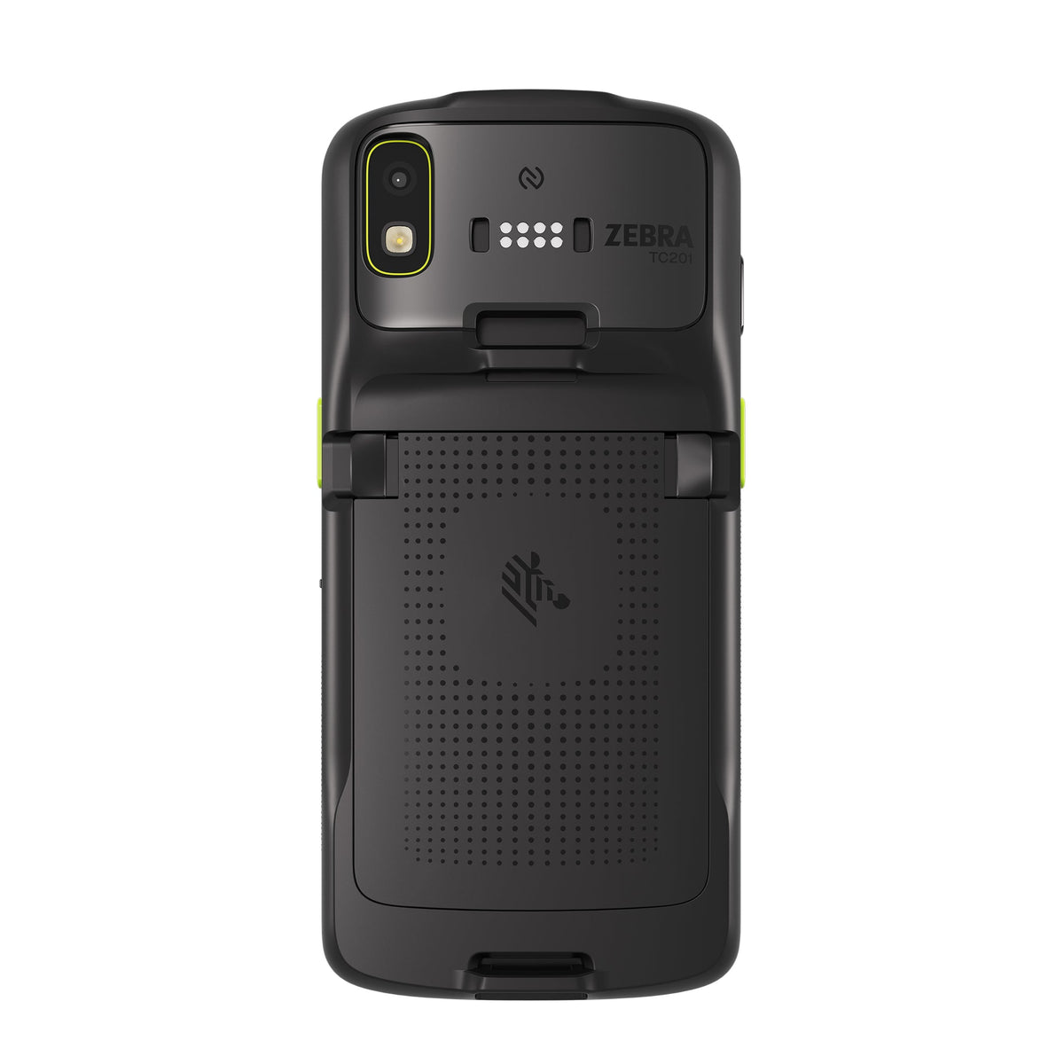 Zebra TC201 TC2010-083P4BA01-A6 rugged Android mobile computer – back view with 8-pin back I/O connector