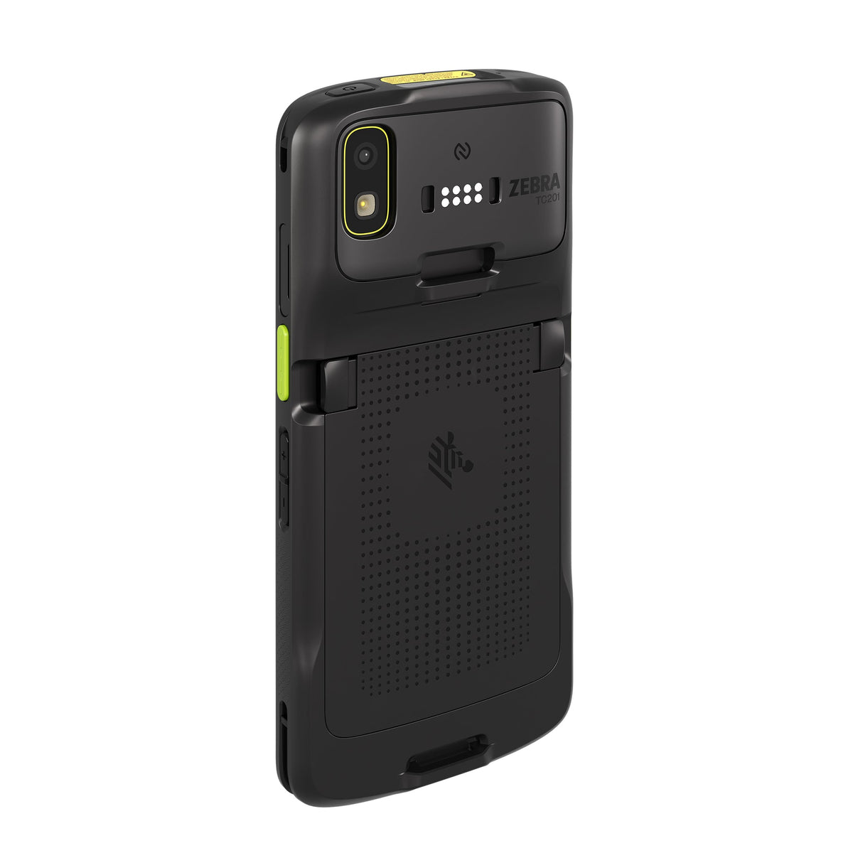 Zebra TC201 TC2010-083P4BA01-A6 rugged Android mobile computer – angled back view from the right