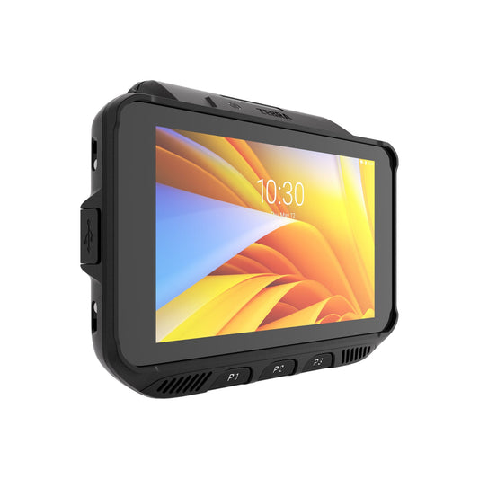 Zebra WT5400 wearable wrist computer, touch-only display (no keypad) (WT0-WT54B-T6DAC1A6) – angled view