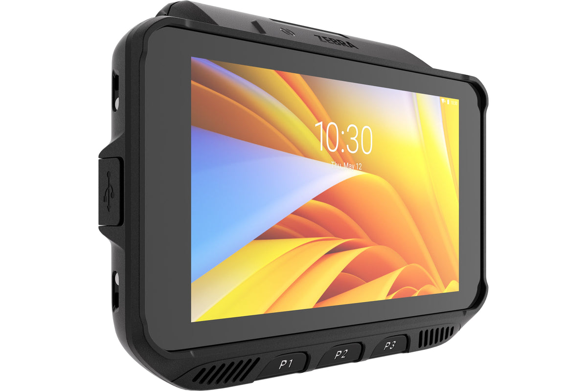 Zebra WT5400 wearable wrist computer, touch-only display (no keypad) (WT0-WT54B-T6DAC1A6) – angled view