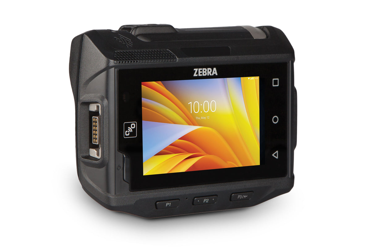 Zebra WT6300 wearable wrist computer, touch-only display (no keypad) (WT63B0-TS0QNERW) – right angled view