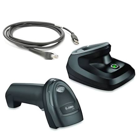 Zebra DS2278 Wireless Barcode Scanner with cradle and cable, black (DS2278-SR7U2100PRW)